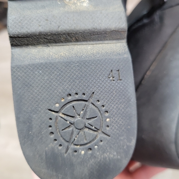 Bussola Loni Black Leather Nubuck Ankle Bootie Size 41 - Picture 8 of 8